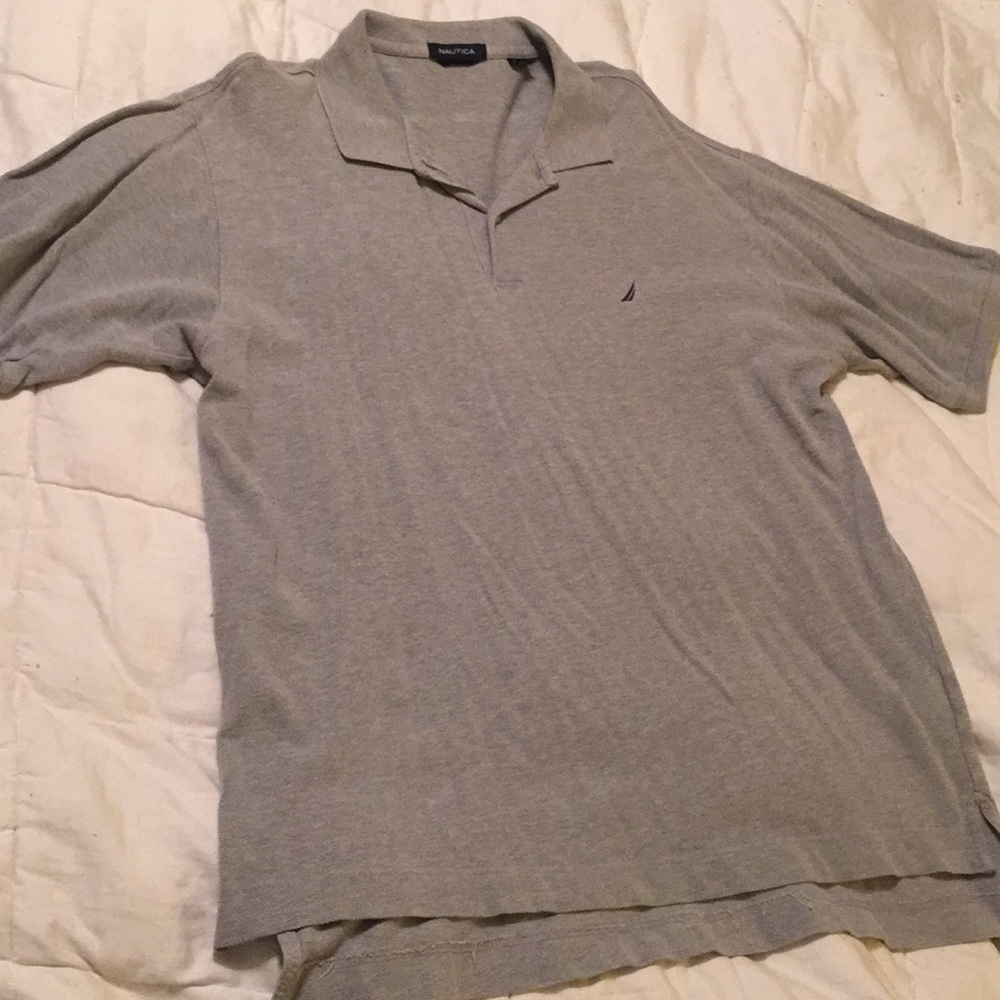 Nautica Classic Pique Polo Shirt Size XL in Grey